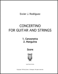 Concertino for Guitar and Strings Orchestra sheet music cover Thumbnail